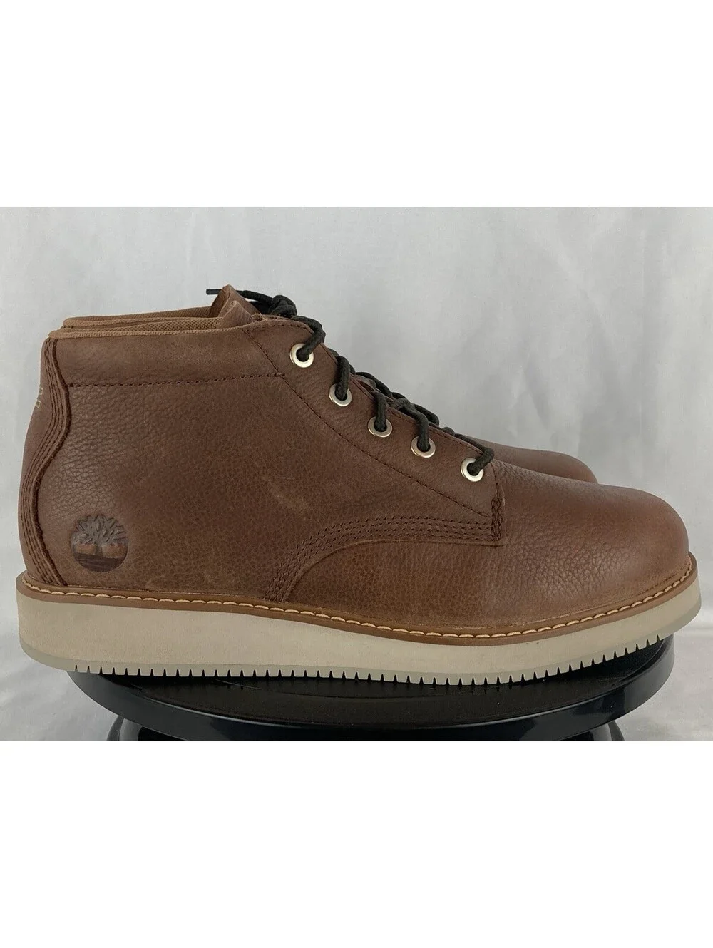 Men’s Size 8 Timberland Redwood Edge Mid Lace Chukka Ankle Boots Brown Leather